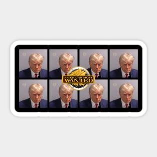 Trump America's Most Wanted Mugshot collage Sticker